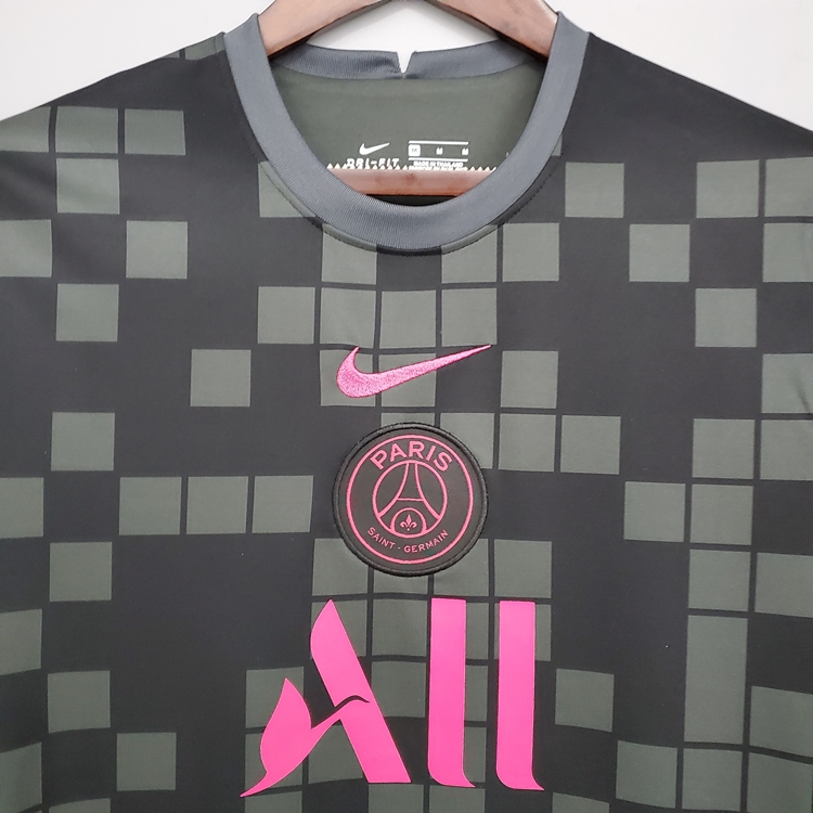 PSG 21-22 Black Soccer Jersey Shirt - Click Image to Close